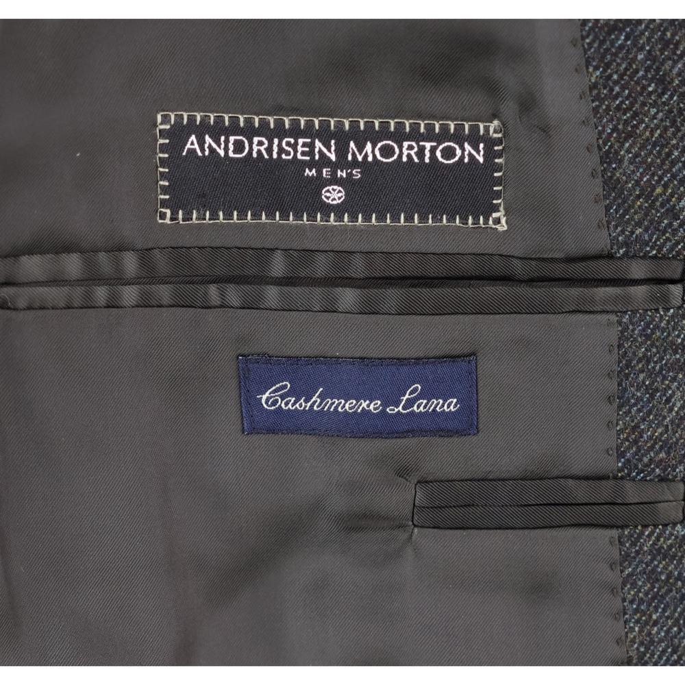 Canali Sport Coat Mens 54R 44R US Charcoal Wool Cashmere Blazer Made in Italy - Picture 10 of 11